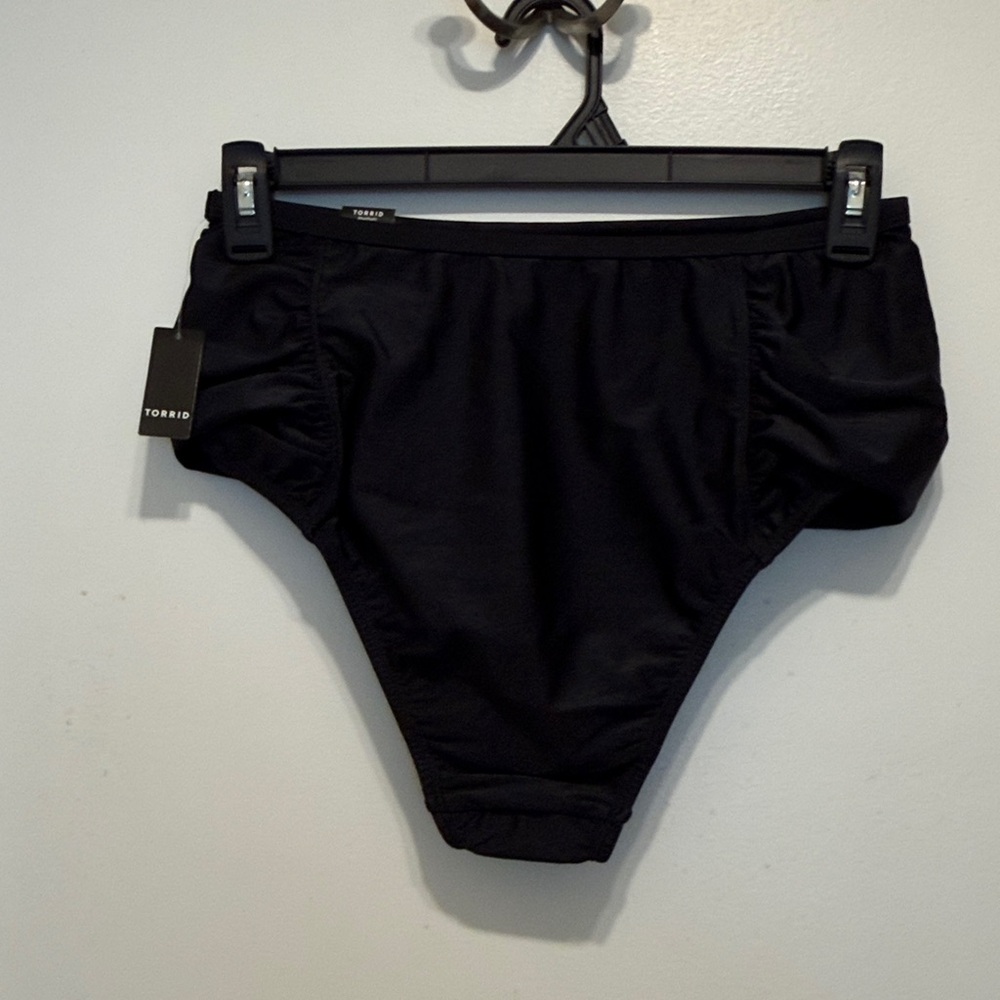torrid Black Cheeky Bikini Bottoms with Shimmer - Picture 4 of 4